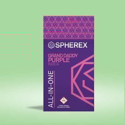SPHEREX- Grand Daddy Purple (Indica) All-In-One | 1g