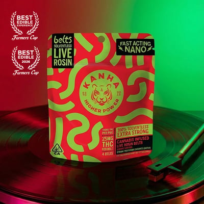 Shop Cherry Limeade Live Rosin Belts - Sativa [4pk] (100mg