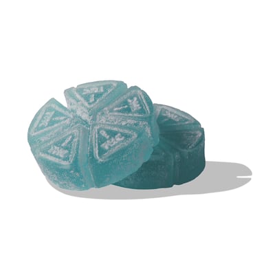 Shop 1:1 Blue Raspberry (50mg THC/50mg CBG per troche) [20pk