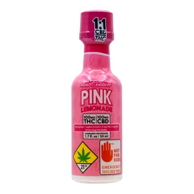 Shop 1:1 Pink Lemonade [1.7 fl. oz] (100mg CBD/100mg THC) | High Point  Cannabis Dispensary Kingston, WA