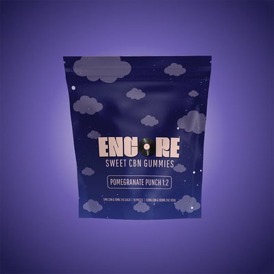 Image 1 for 1:2 Pomegranate Punch CBN:THC [10pk] (50mg CBN/100mg THC), a indica product