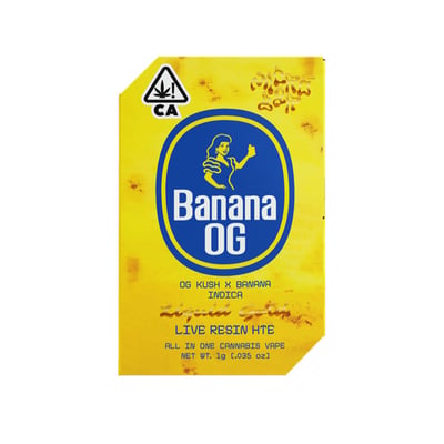 Shop Banana OG - 1G - LIVE RESIN AIO [1000mg] | Higher Ground