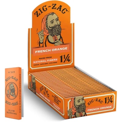 Shop French Orange Rolling Papers - 1 1/4 (78mm) | Canna Culture