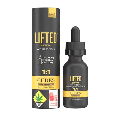 Shop 1:1 Lifted [15ml] (100mg THC/80mg CBD/20mg CBG) | A Greener