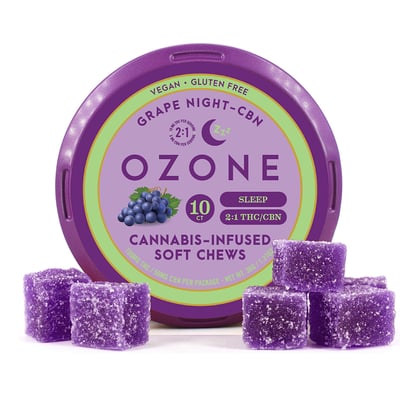 Shop 2:1 Grape - Night (THC/CBN) [10pk] (100mg) | The Dispensary