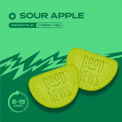 Image 5 for INSTANT PLAY Sour Apple [10pk] (100mg THC/50mg CBG), a hybrid product