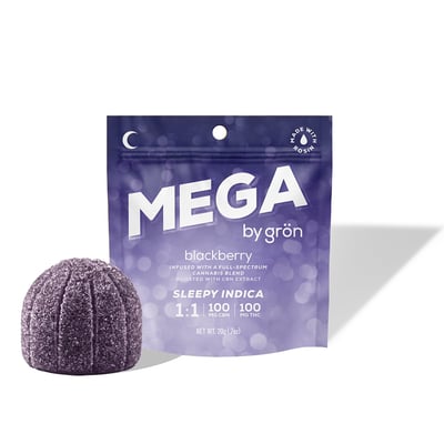 Shop 1:1 CBN/THC Blackberry Mega Pearl (100mg CBN/100mg THC) | The