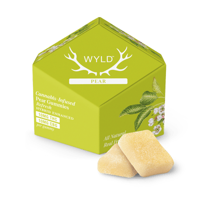 Image 1 for Pear 1:1 CBG + Hybrid Enhanced Gummies | 100mg THC:100mg CBG, a hybrid product