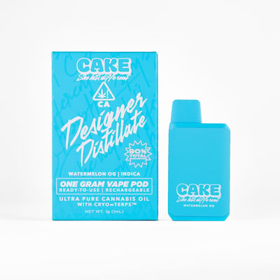 2 gram vape pod cake CAKE - DISPOSABLE RECHARGABLE VAPE CARTS - LIQUID DIAMONDS X CRYO LIVE  RESIN - 2GM (2000MG) main image 0