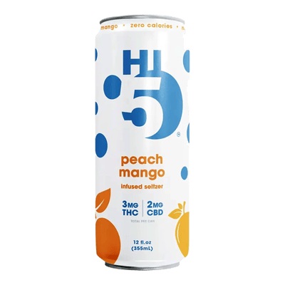 Shop HI 5 Peach Mango Hemp-Derived Beverage (3mg THC / 2mg CBD