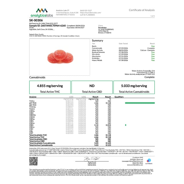SoundView - Strawberry Kiwi (H) Fast Acting Gummies (4.76mg 20pk) C0080000119 *NP - Image 3