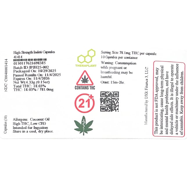 Theraplant - Indoti (I) Capsules (78.1mg 10pk) C0040001414 - Image 2