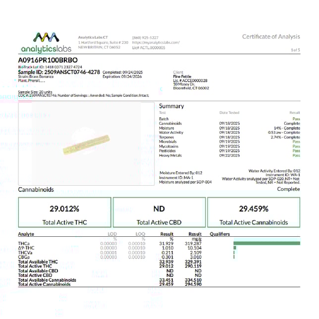 Comffy - Brass Bonanza (S) 1g Pre-Roll 1pk (1g) C0140000048 - Image 3