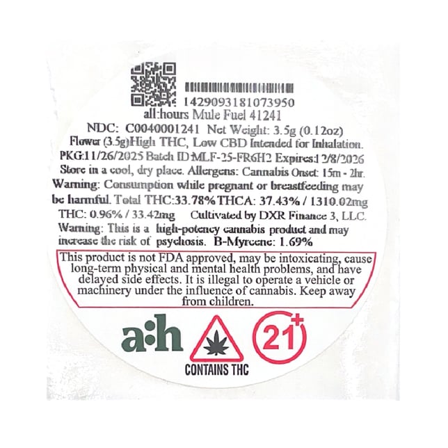 all:hours - Mule Fuel (H) Flower  C0040001241 - Image 3