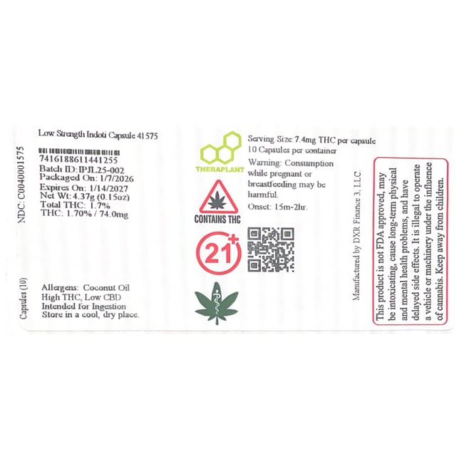 Theraplant - Indoti (I) Capsules (7.4mg 10pk) C0040001575 - Image 2