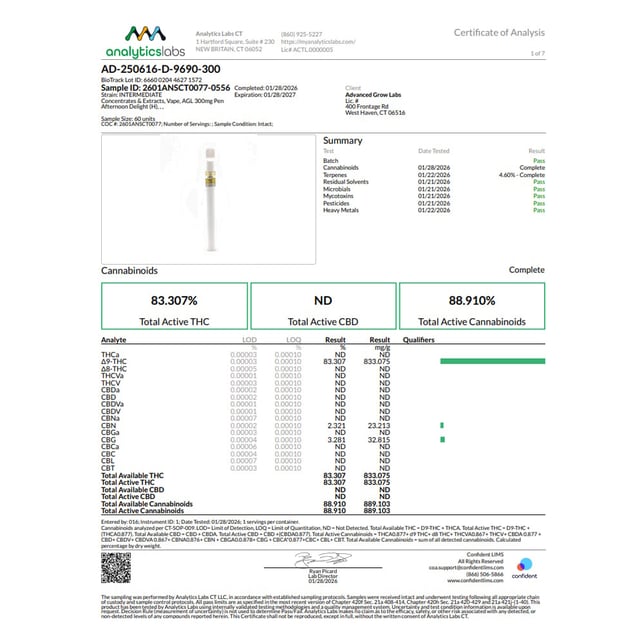 AGL - Afternoon Delight (H) Disposable Vape (0.3g) C0010001195 - Image 4
