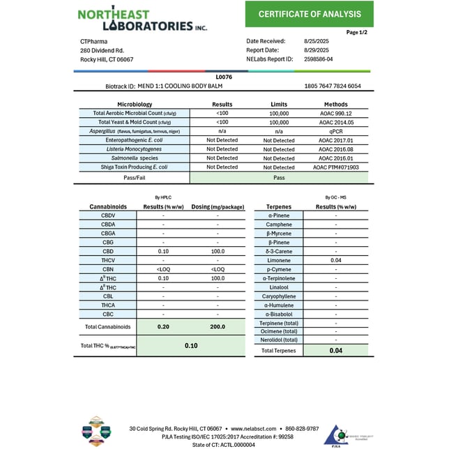 CTPharma - Mend 1:1 Cooling Balm (3.5oz) C0020026274 - Image 3 CTPharma - Mend 1:1 Cooling Balm (3.5oz) C0020026274 - Image 3