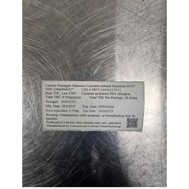 Camino - Pineapple Habanero (S) Gummies (4.92mg 20pk) C0060000327 - Image 2