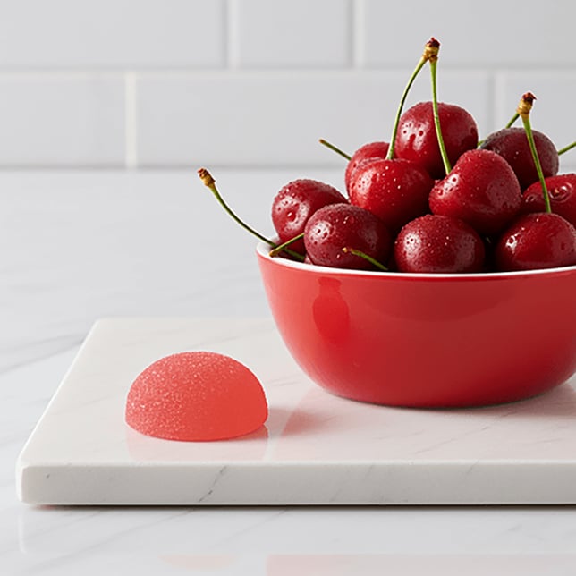 Gummies Lush Summerland Cherry 2:1:1 (Sleep) (DOHC) Edibles- 10pk 100mg THC | 50mg CBN | 50mg CBD - Image 2