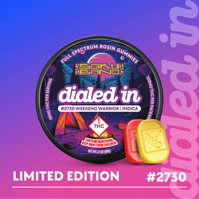 100mg - Weekend Warrior #2730 - Rosin Gummies (10pk) - Image 1