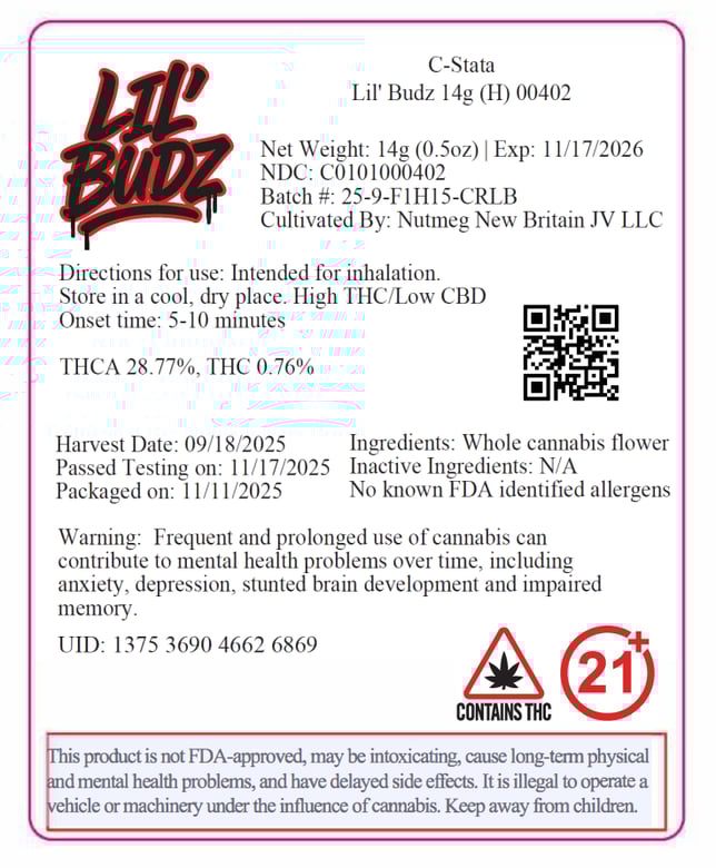 BRIX Cannabis - C-Stata (H) Lil Budz Flower C0101000402 - Image 2 BRIX Cannabis - C-Stata (H) Lil Budz Flower C0101000402 - Image 2