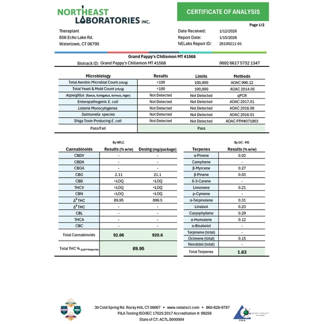 Theraplant - Grand Pappy's Chillemon (S) Mini Tank Disposable (1g) C0040001568 - Image 3