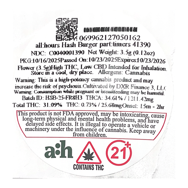 all:hours - Hash Burger (I) part:timers Flower  C0040001390 - Image 2
