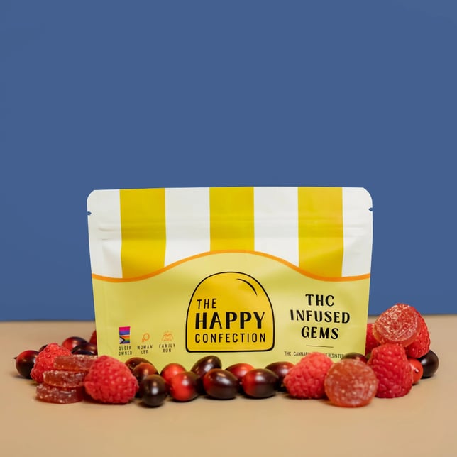 The Happy Confection - Boosted Berry (S) Gummies (24.08mg THC 1.14mg CBG 20pk) C0060000438 - Image 1 The Happy Confection - Boosted Berry (S) Gummies (24.08mg THC 1.14mg CBG 20pk) C0060000438 - Image 1