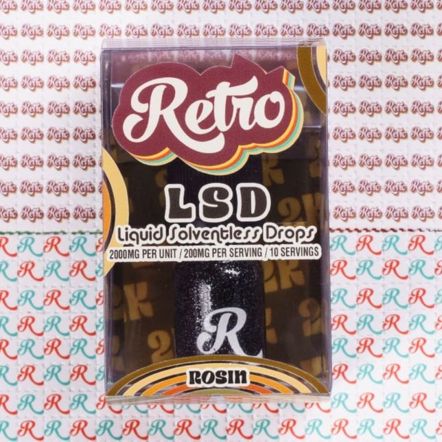 Retro - LSD (Liquid Solventless Drops) - Edible Liquid Rosin - 2000mg THC - Image 1 Retro - LSD (Liquid Solventless Drops) - Edible Liquid Rosin - 2000mg THC - Image 1