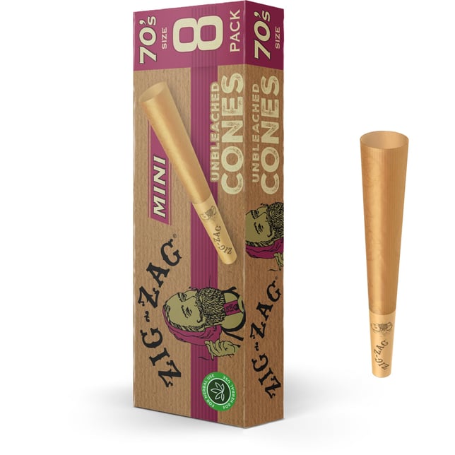 Unbleached Ultra Thin Mini Cones - 70mm [8pk] - Image 3