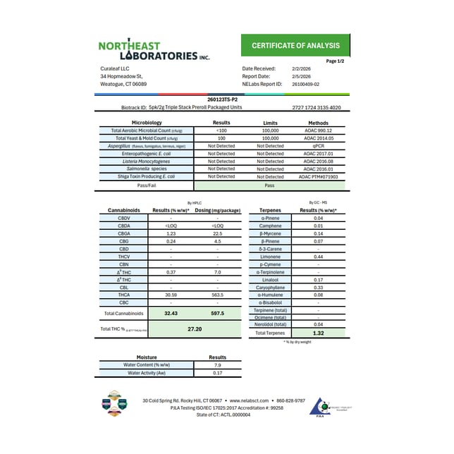 Grassroots - Triple Stack (I) 0.4g Pre-Rolls 5pk (2g) C0030001473 - Image 3