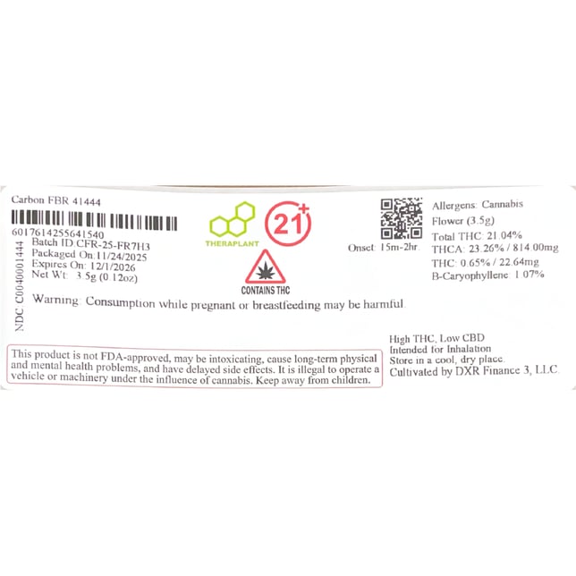 Theraplant - Carbon FBR (H) Flower  C0040001444 - Image 2