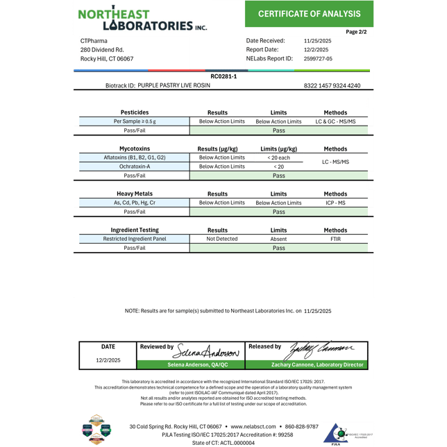 CTPharma  Purple Pastry (I) Live Rosin  C0020026609 - Image 4