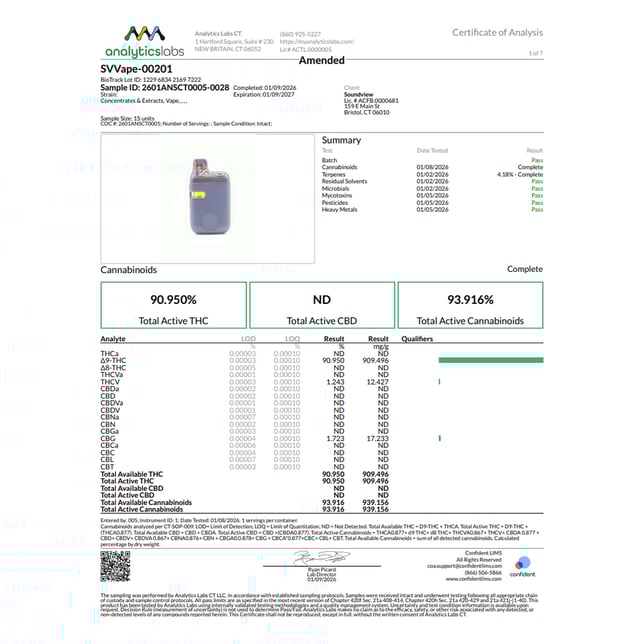 SoundView - Love Potion (S) Live Resin Disposable Vape (1g) C0080000201 - Image 3