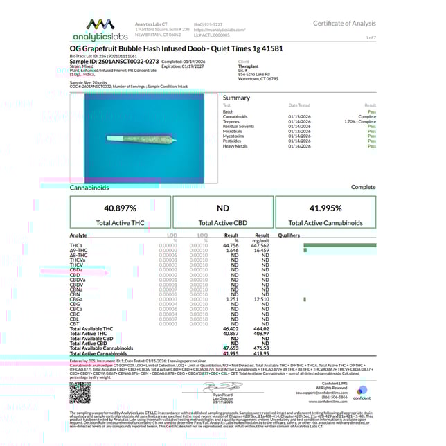 Miss Grass - OG Grapefruit (I) BH Infused Pre-Roll 1pk (1g) C0040001581 - Image 3