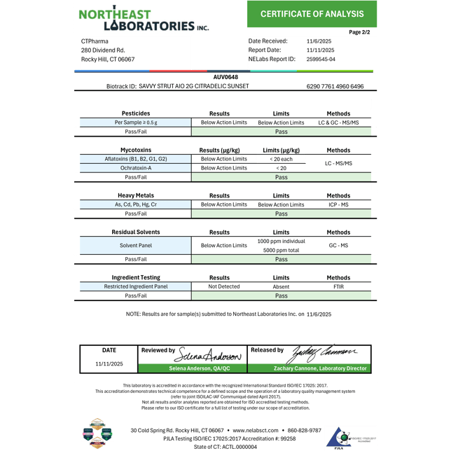 Savvy - Citradelic Sunset (S) Strut Disposable Vape (2g) C0020026543 - Image 4