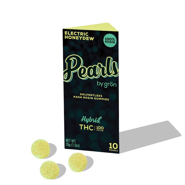 THC Electric Honeydew Pearls - Hybrid (100mg) - Image 1 THC Electric Honeydew Pearls - Hybrid (100mg) - Image 1