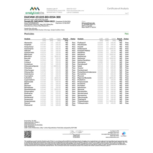AGL - Dulce De Uva x Cherry Maui Wowie (H) Disposable Vape (0.3g) C0010001216 - Image 7