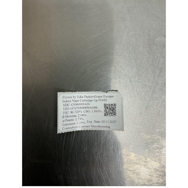 Edie Parker  Grape Escape (I) Vape Cartridge  C0060000426 *NP - Image 2