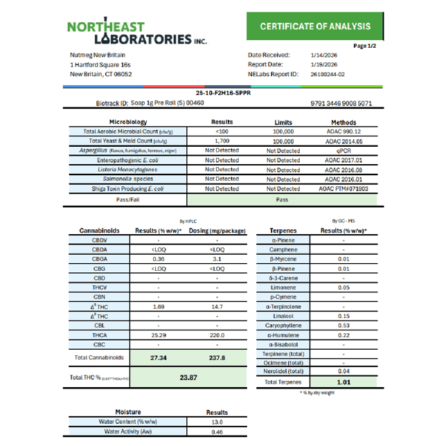 BRIX Cannabis - Soap (S) 1g Pre-Roll 1pk (1g) C0101000460 - Image 3