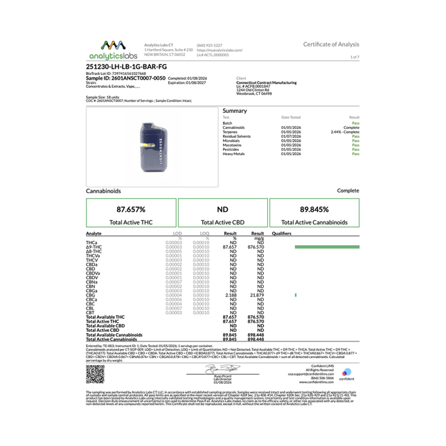 Lighthouse - Laughing Buddha (S) Live Resin Disposable Vape (1g) C0060000388 - Image 4