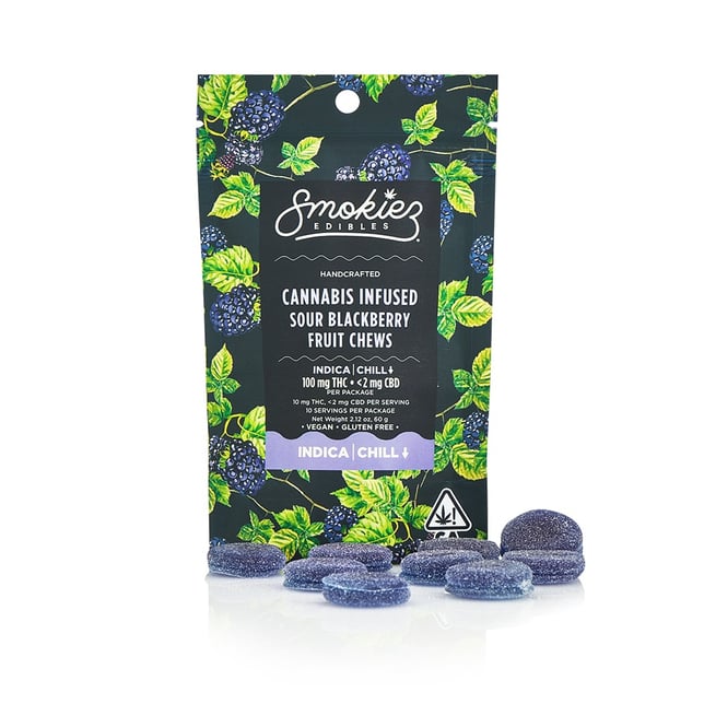 Sour Blackberry Fruit Chews [10pk] (100mg) THC - Image 1