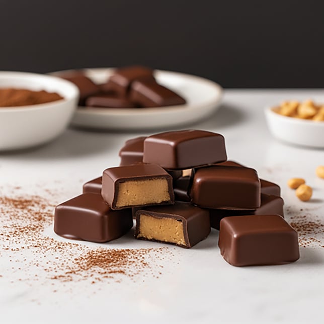 Meltaway Chocolate Covered Truffles Peanut Butter 1:1 (DOHC) Edibles 10pk 100mg CBD | 100mg THC - Image 2