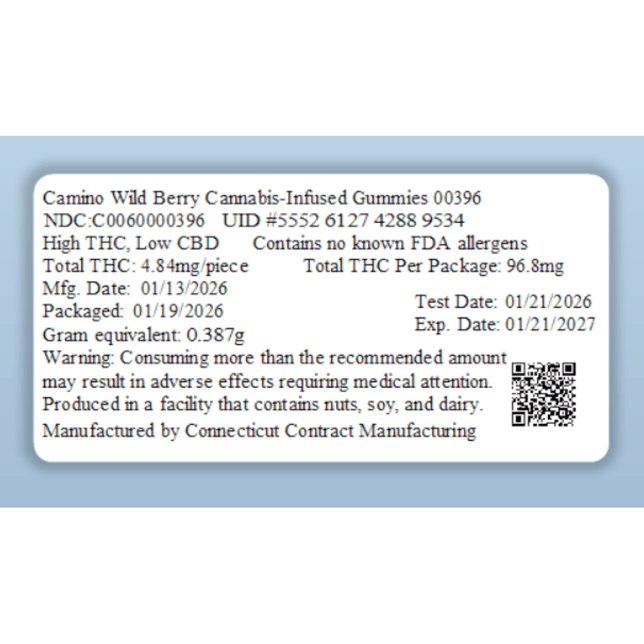 Camino - Wild Berry (I) Gummies (4.84mg 20pk) C0060000396 - Image 3
