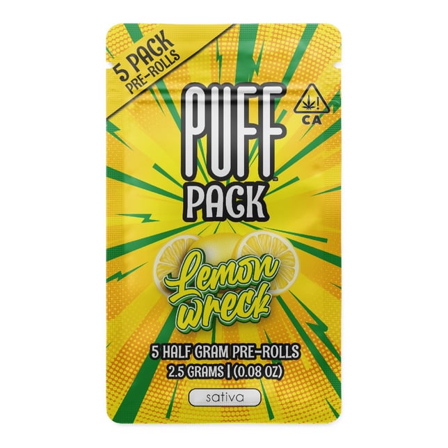 Lemon Wreck - Sativa - 5 Pack [2.5g] - Image 3