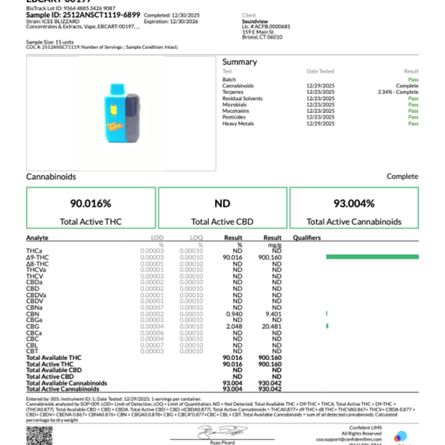 Earl Baker - Iccee Blizzard (I) Disposable Vape (1g) C0080000197 - Image 3