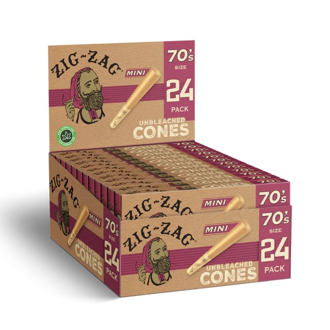 Unbleached Ultra Thin Mini Cones - 70mm [24pk] - Image 4