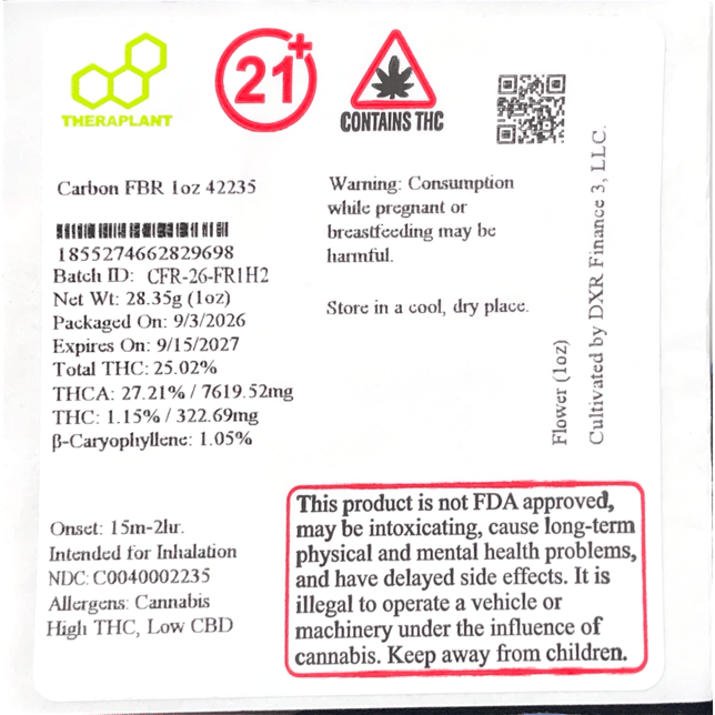 Theraplant - Carbon FBR (H) Flower C0040002235 - Image 2