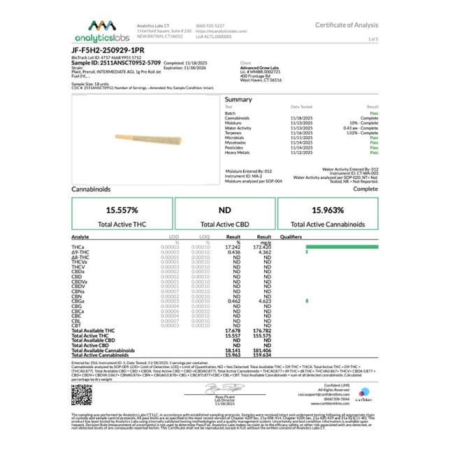 AGL - Jet Fuel (H) 1g Pre-Roll 1pk (1g) C0010001084 - Image 4