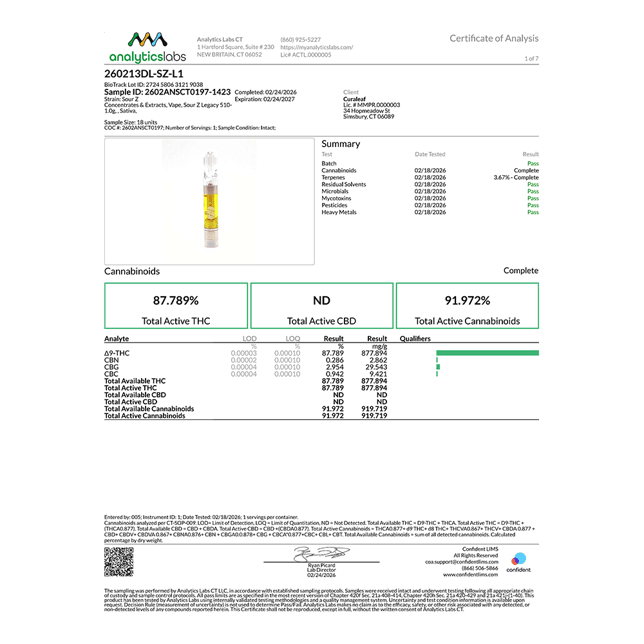 Select  Sour Z (S) Legacy Series Vape Cartridge  C0030001523 - Image 4
